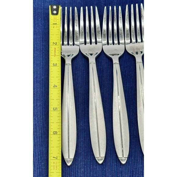 Cambridge Silver Stainless Salad Fork 7 1/8 inch Lot of 4 CBS46 Satin Handle - Picture 5 of 5